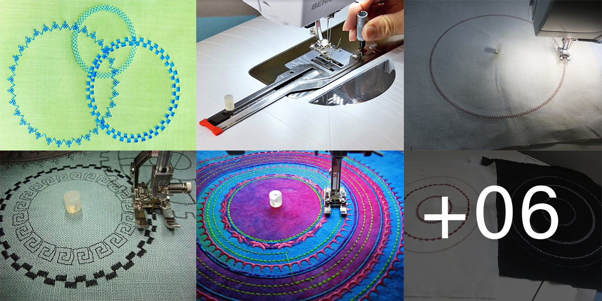 Aprende hacer bordados circulares en máquina de coser paso a paso