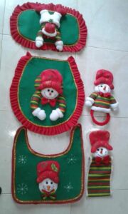 COMO HACER JUEGO DE BAÑO NAVIDEÑO CON PATRON