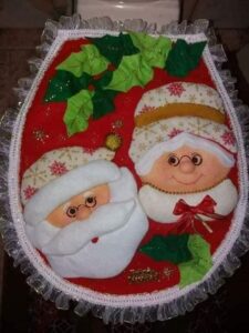 COMO HACER JUEGO DE BAÑO NAVIDEÑO CON PATRON